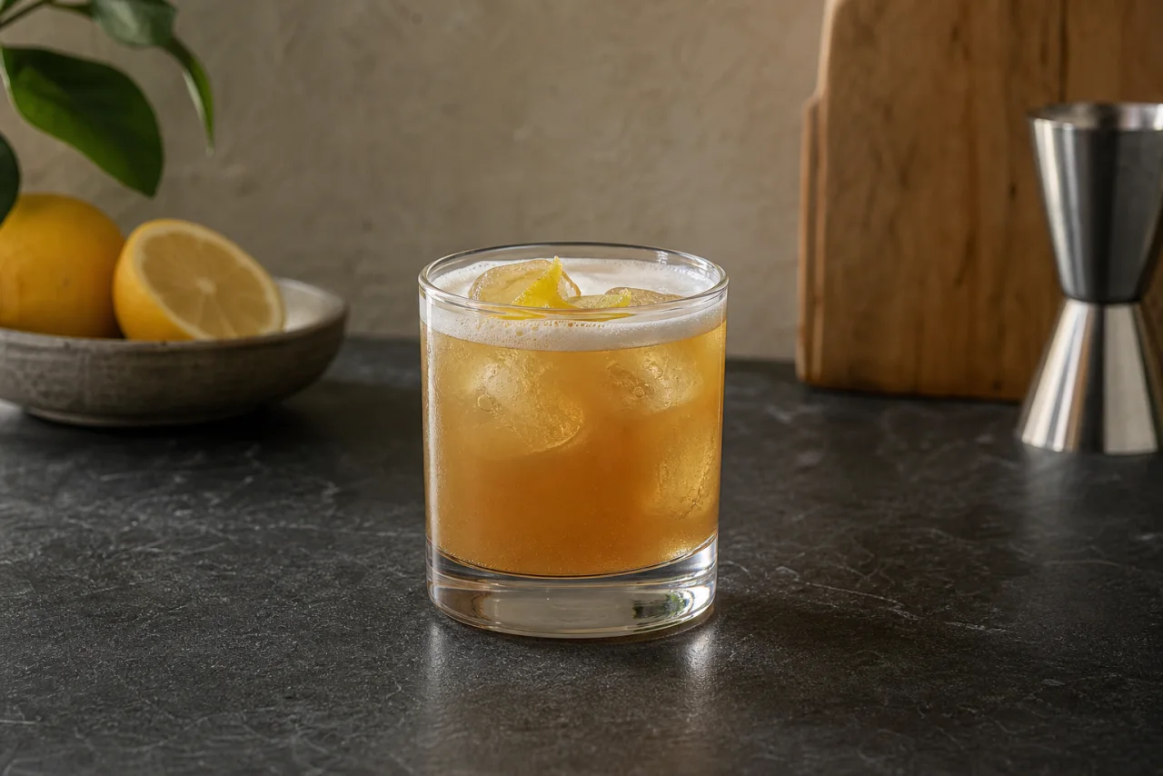 Redaktionell bild av amaretto sour
