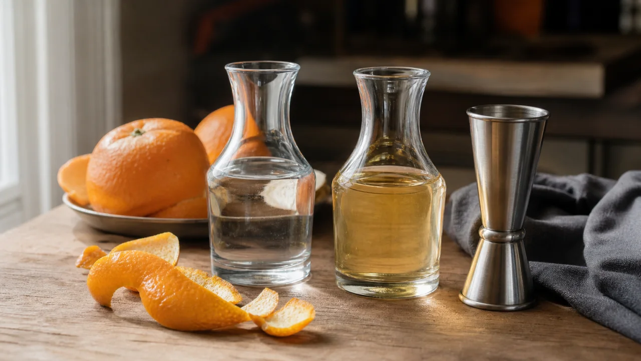 Redaktionell bild av cointreau vs triple sec