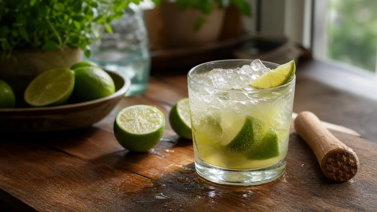 Redaktionell bild av caipirinha