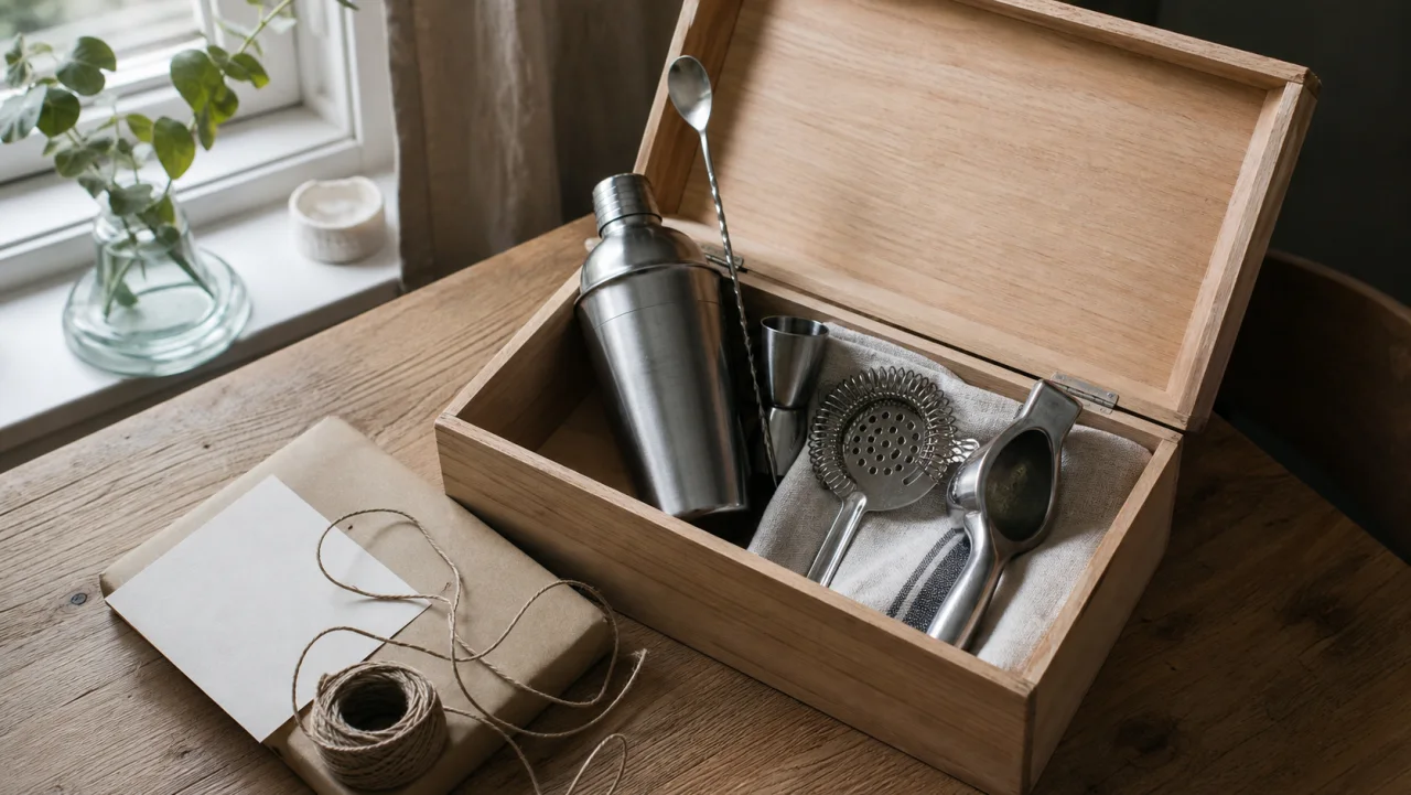 Redaktionell bild av cocktailkit som present