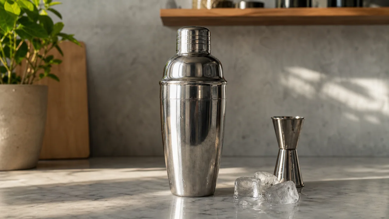 Redaktionell bild av cocktailshaker