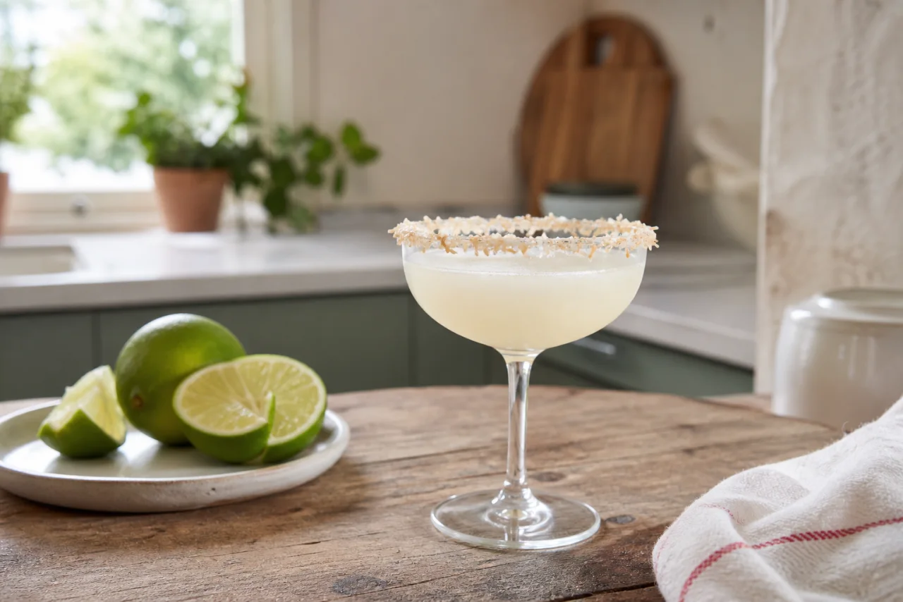 Redaktionell bild av kokos margarita