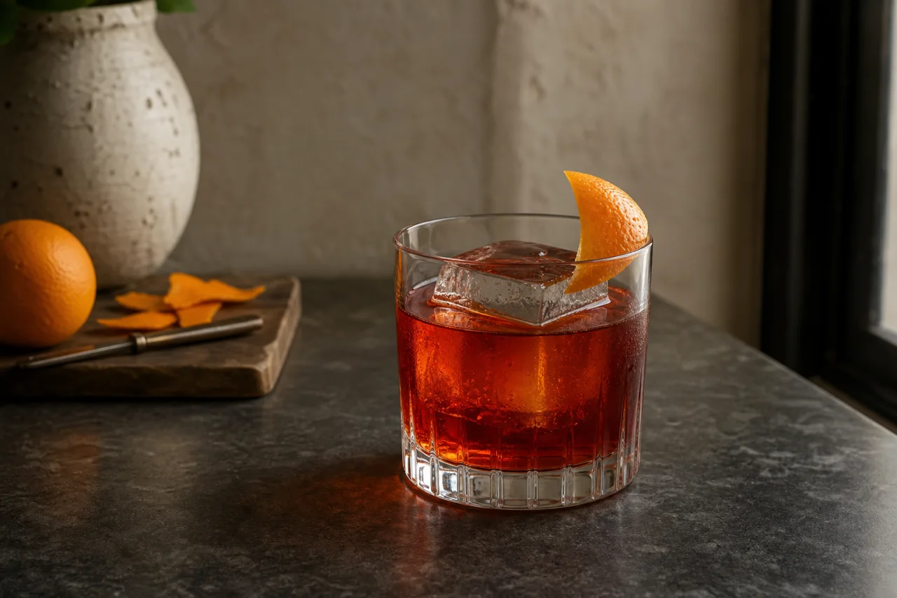 Redaktionell bild av negroni