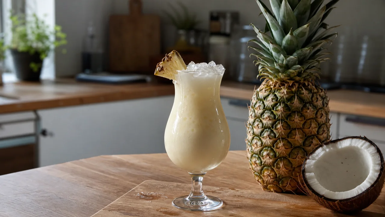 Redaktionell bild av piña colada