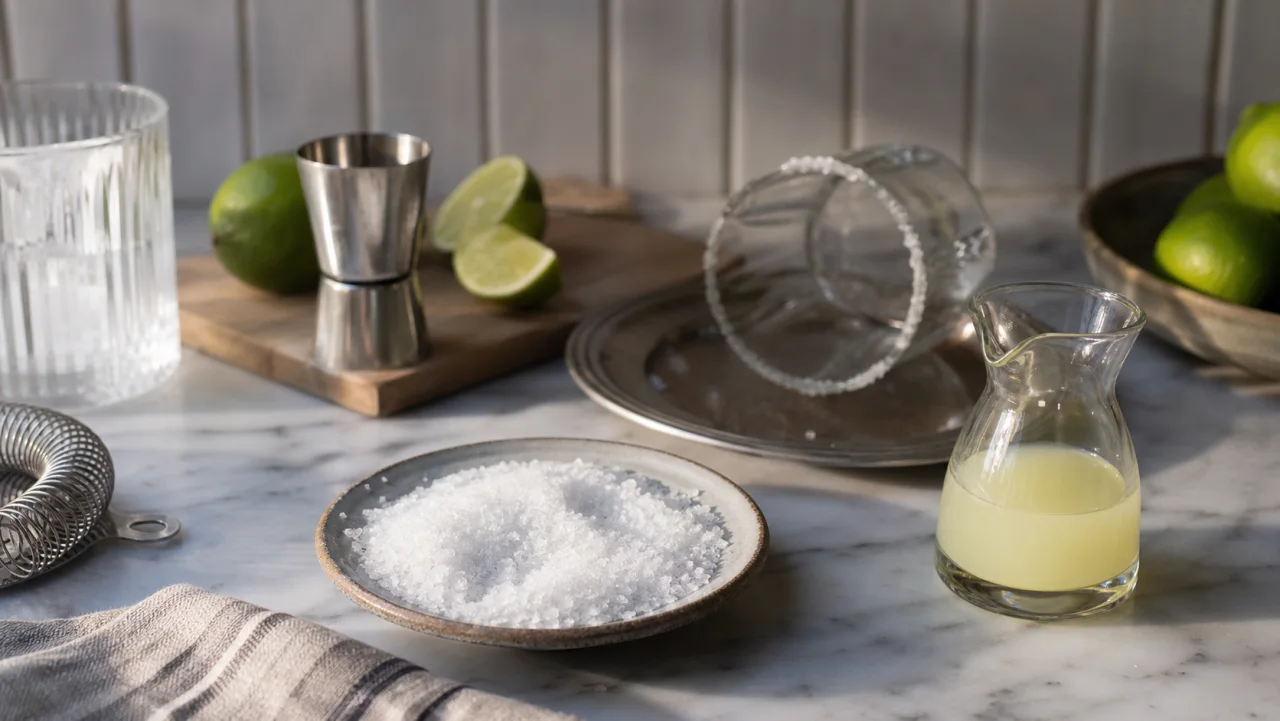 Redaktionell bild av salt till margarita