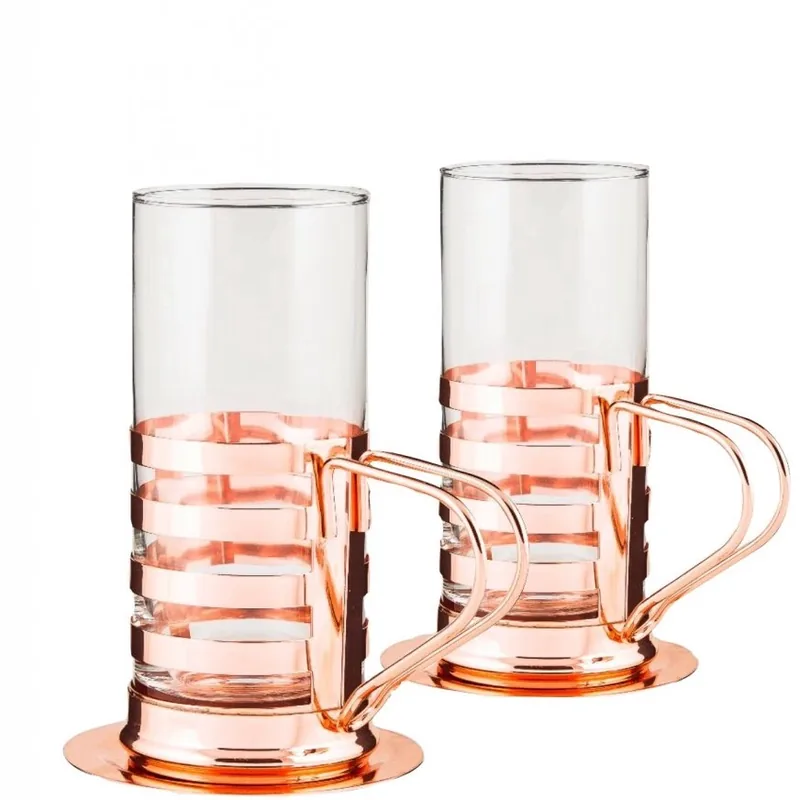 Irish Coffee-set kopparpläterat, 2-pack